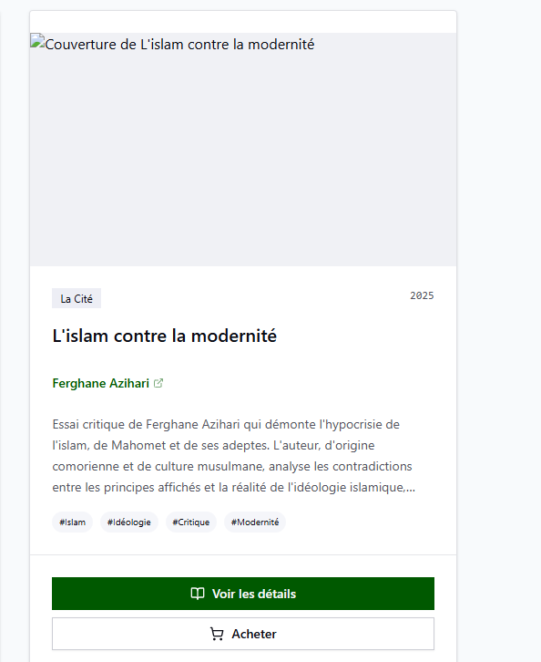 L'islam contre la modernité